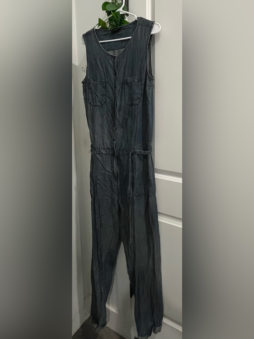 Love Ryan Women’s Black Utility Jumpsuit - Classic Waist Tie